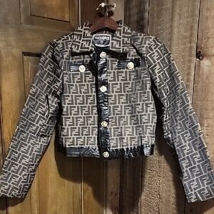 Fendi Versace Collab  Womens Medium Cropped  Jacket